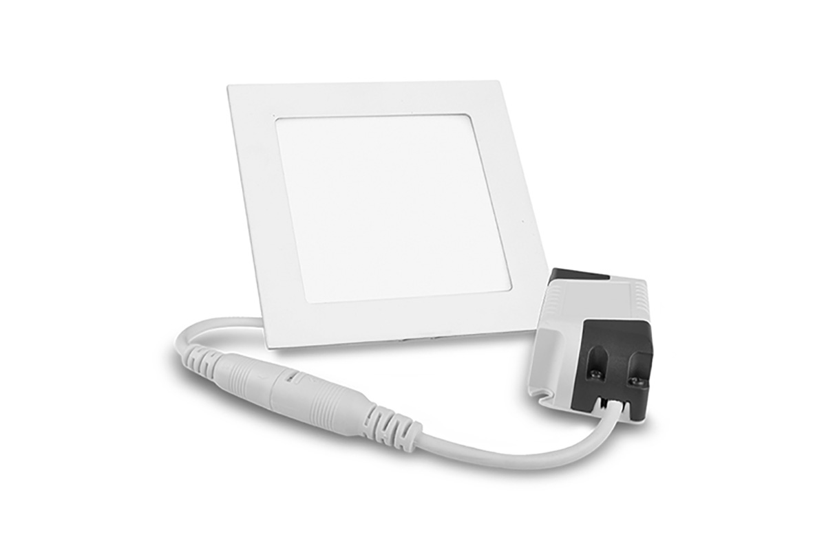 Lmpara LED cuadrada para empotrar de 8.5 cm color blanco 