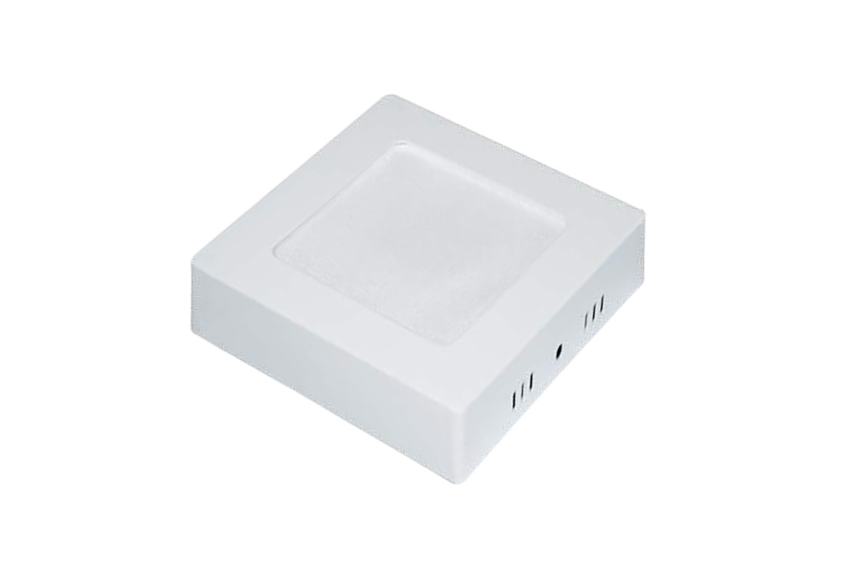 Lmpara LED de sobreponer cuadrada color blanco 