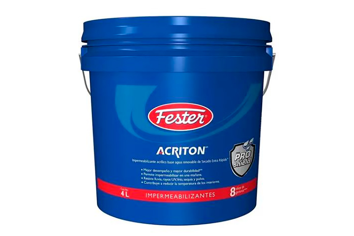 Lata 4 lts Acriton impermeable de 8 aos color blanco