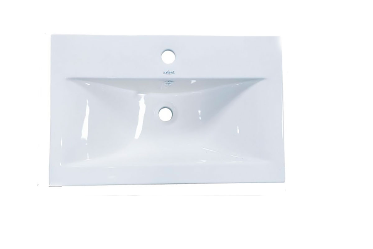 Lavabo de cermica 61x40.5 M.6040, 1 taladro, color blanco