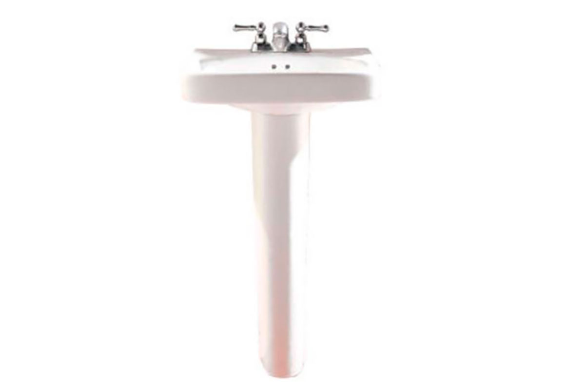 Lavabo con pedestal Habitat color blanco