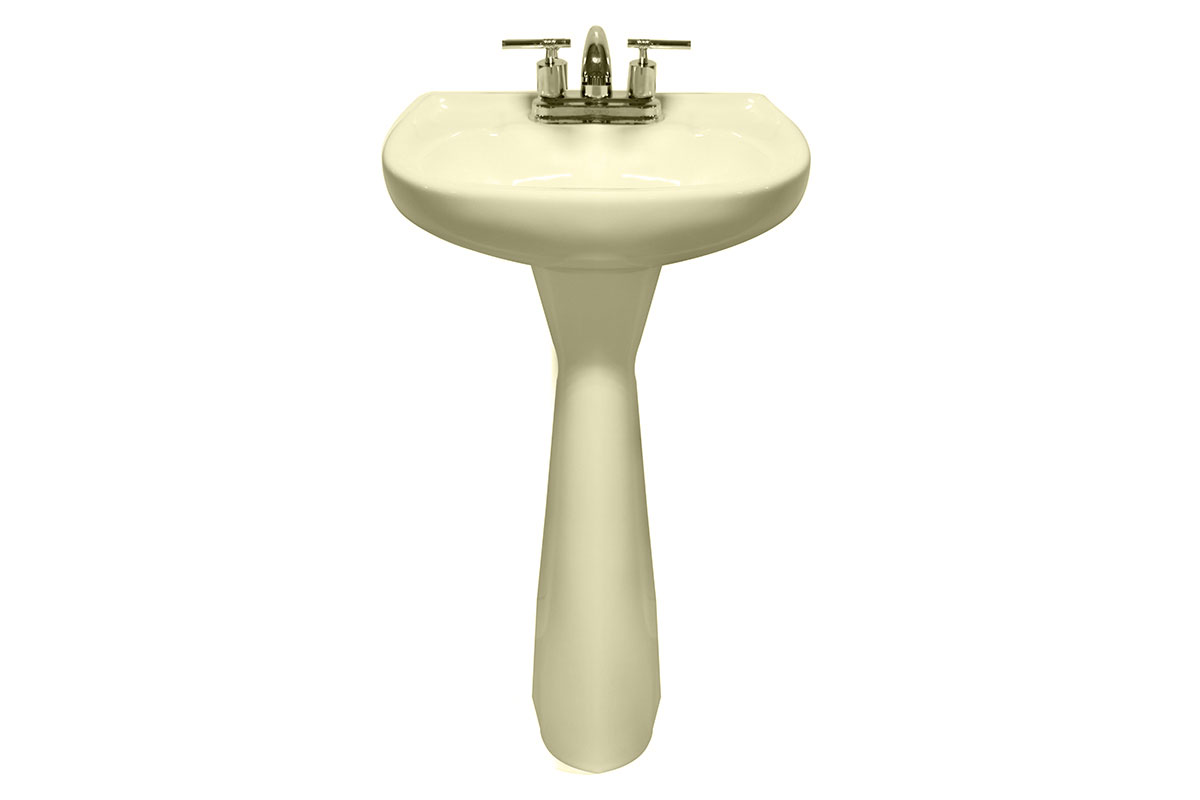 Lavabo con pedestal Jazmin color beige