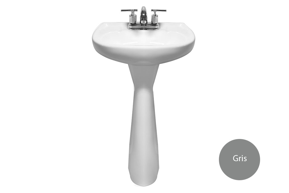 Lavabo con pedestal Jazmin color gris