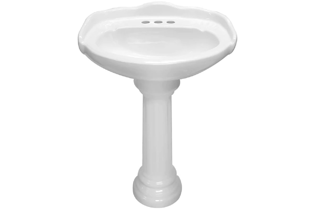 Lavabo con pedestal Oxford Blanco 
