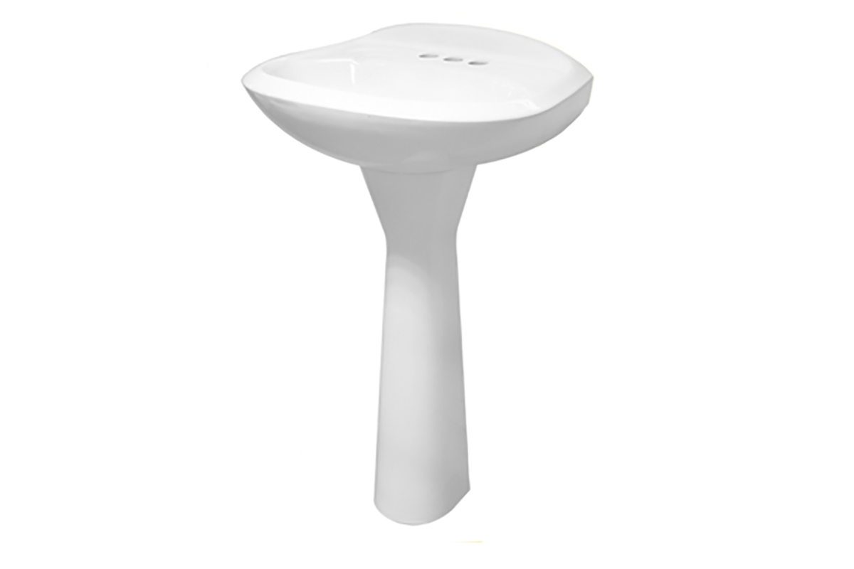 Lavabo con pedestal Paris color blanco