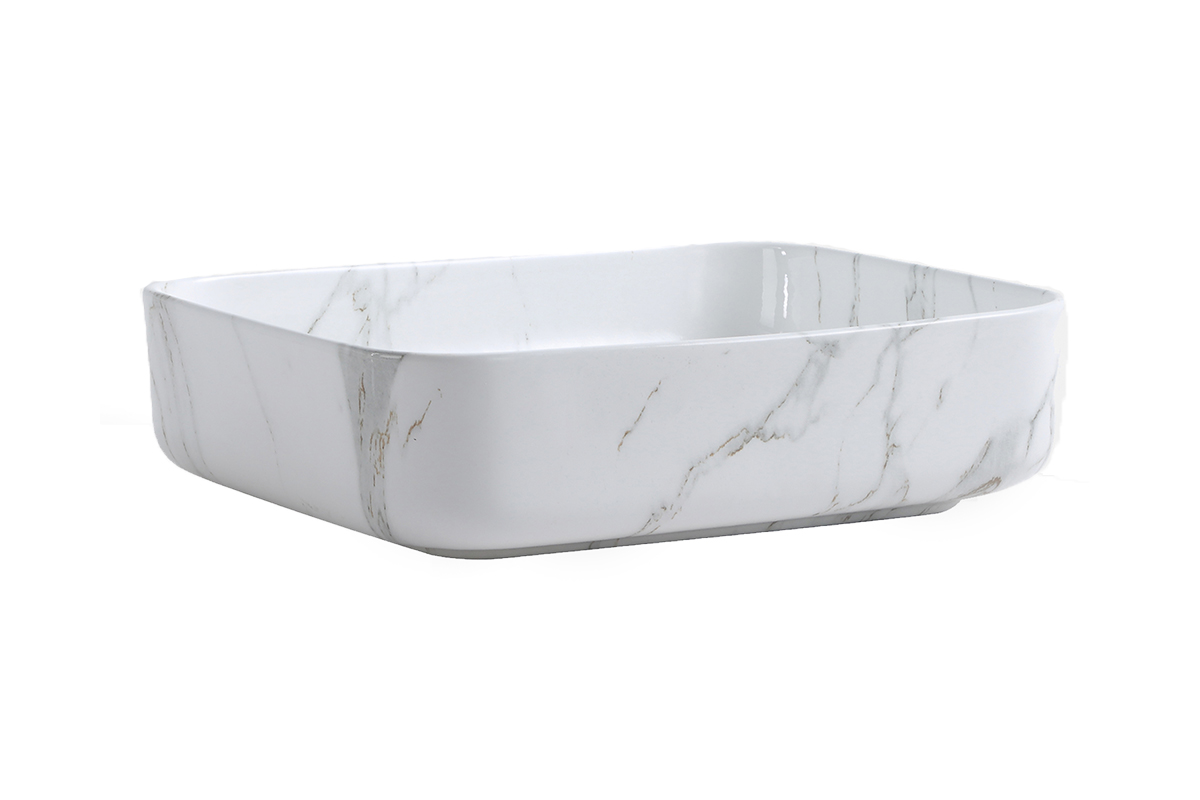 Lavabo de sobreponer Timor Acabado blanco y plata
