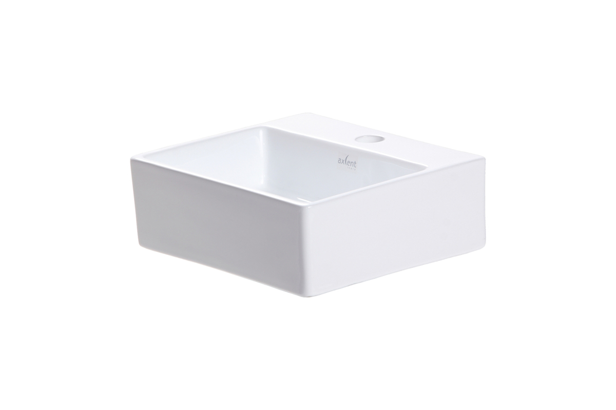 Lavabo de sobreponer Bari color blanco 32 x 28 x 11 cm 