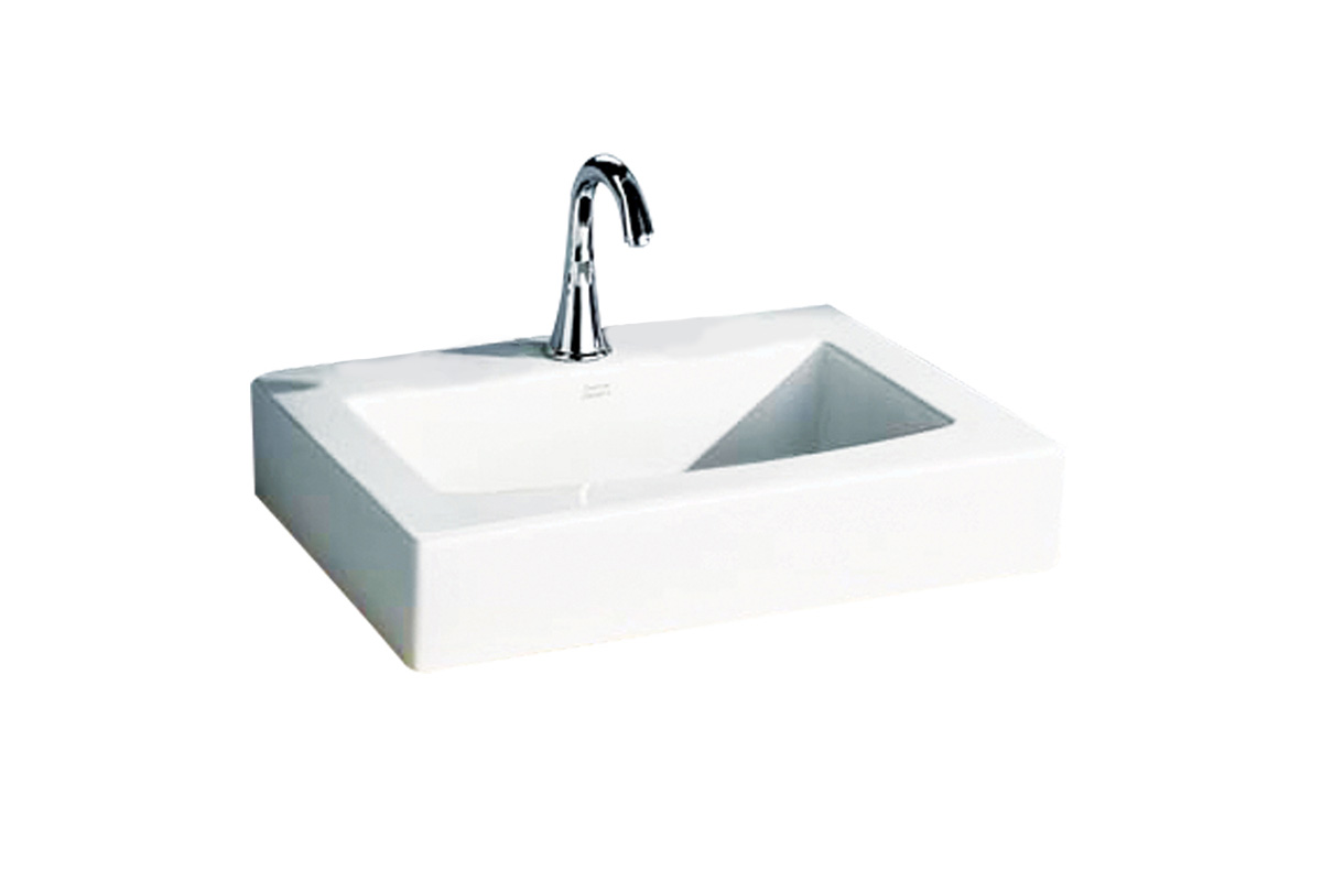 Lavabo de sobreponer Boxe para monomando color blanco