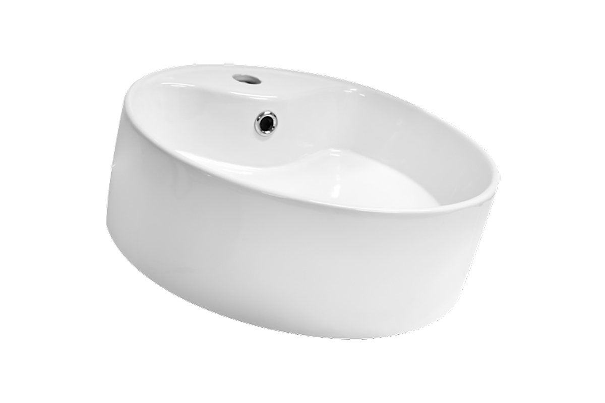 Lavabo de sobreponer Miro color blanco 