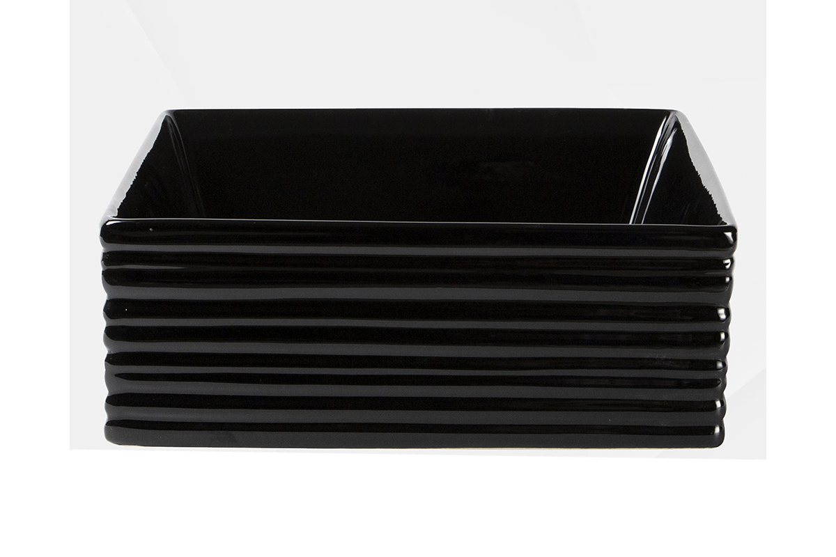 Lavabo de sobreponer Muna color negro