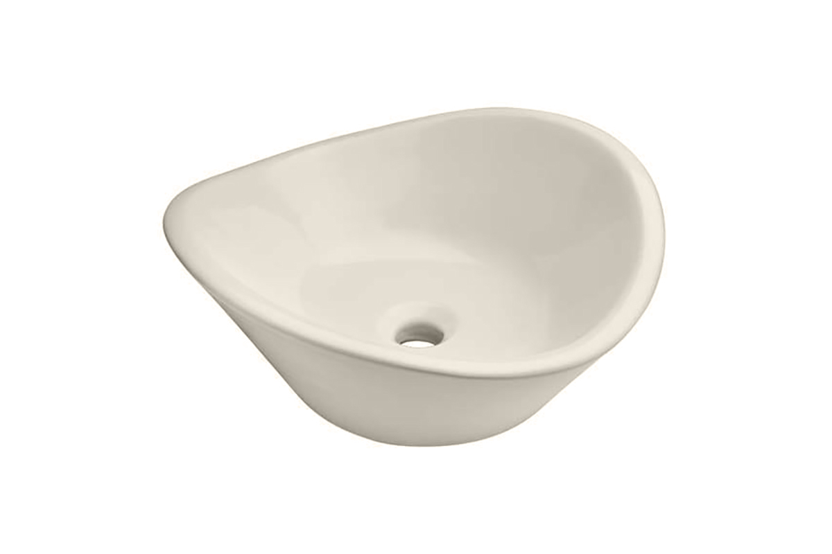 Lavabo de sobreponer sin rebosadero, Cassini LV-4-M color marfil 