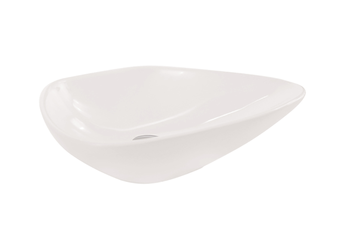Lavabo de sobreponer sin rebosadero, Clap color blanco