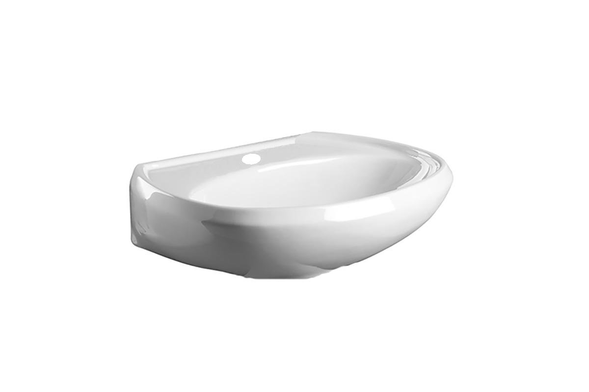Lavabo Fiesta color blanco para monomando