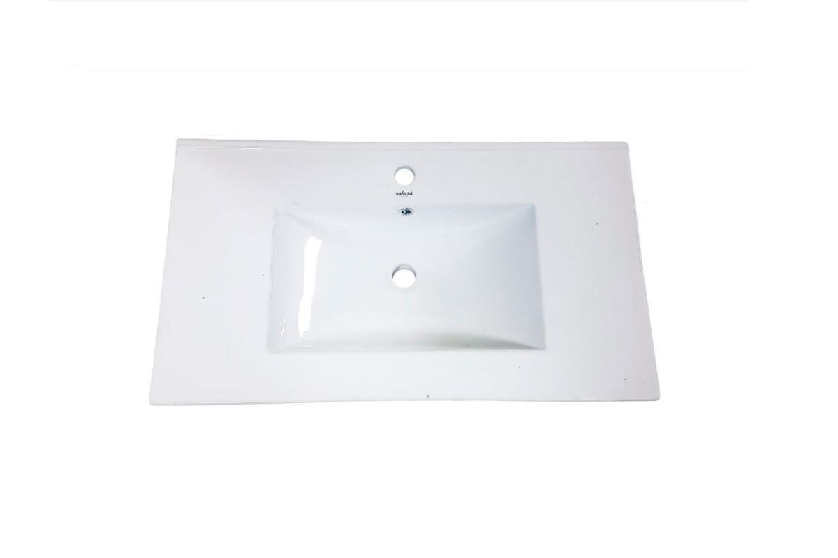 Lavabo para monomando Atenea modelo 60E, 61x 47 cm, color blanco