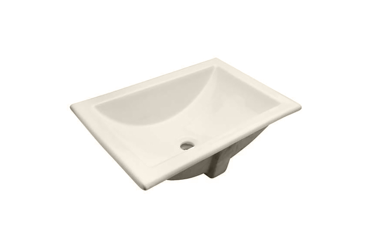 Lavabo rectangular de sobreponer, Marcus color marfil 