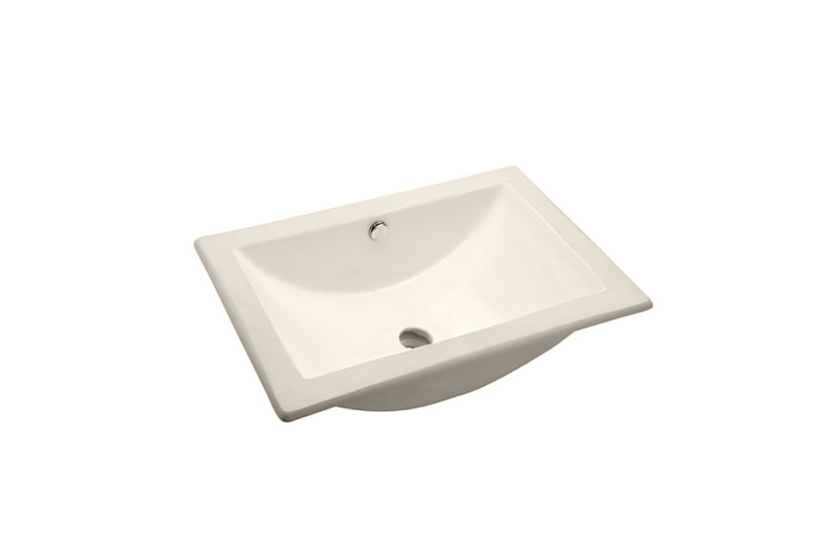 Lavabo rectangular de bajo cubierta, Marcus color marfil