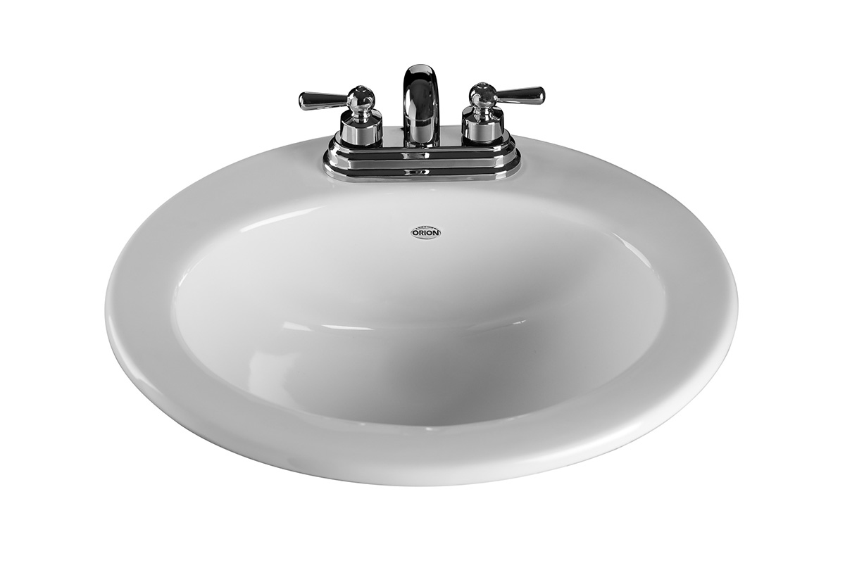 Lavabo de sobreponer Venus, para monomando color blanco 