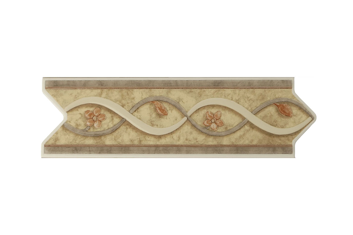 Listel beige para ba�o 8 x 25 cm f-243