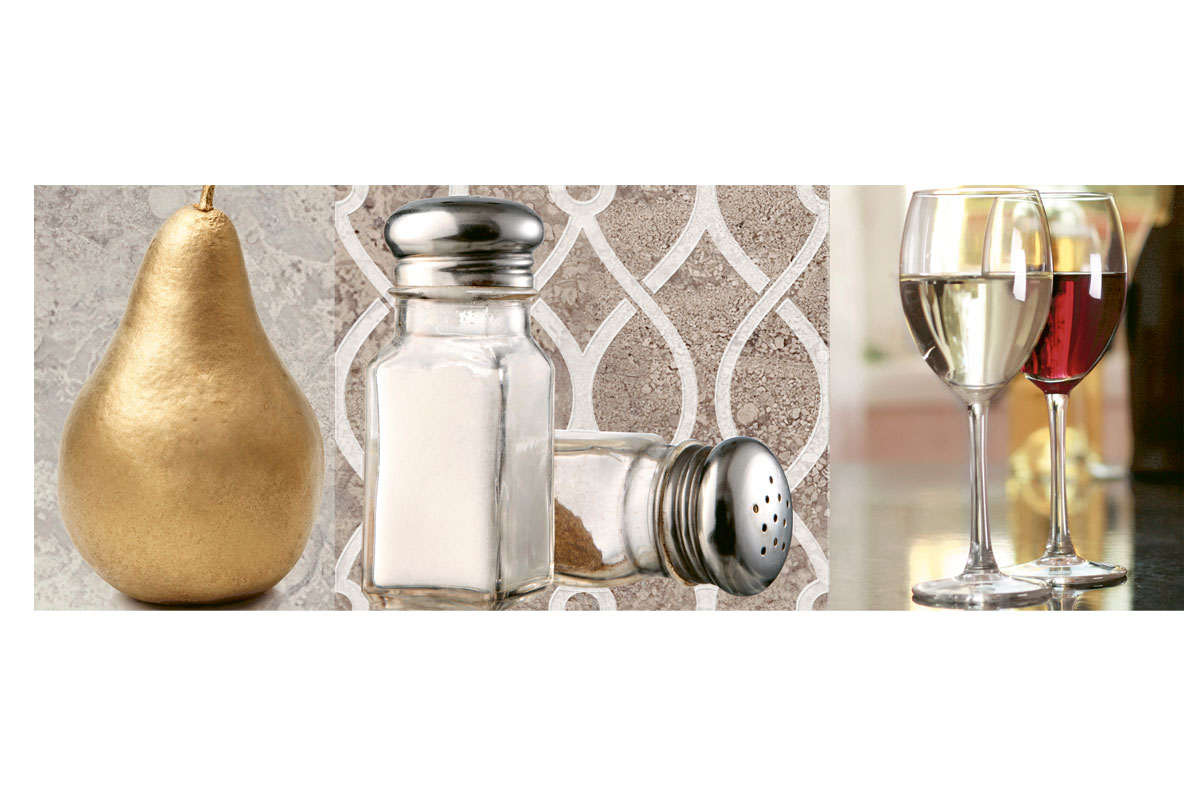 Listel Emporio gris para cocina 9.5 x 25 cm