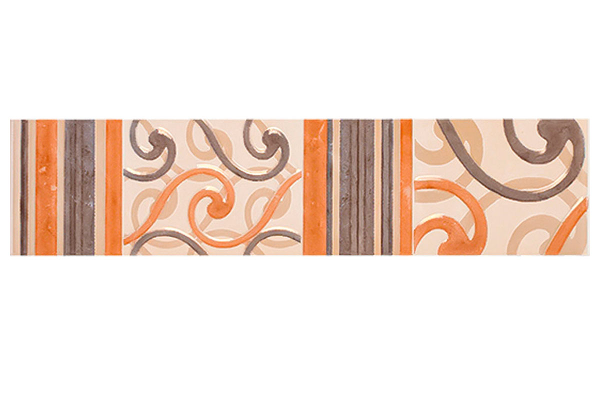 Listel umbria rojo-hueso 1A 6 x 25 cm 
