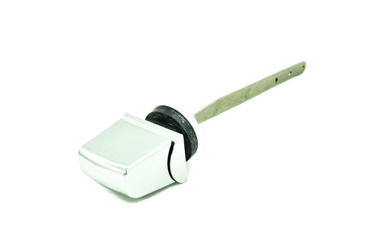 Manija cromada lateral con brazo de acero inoxidable 