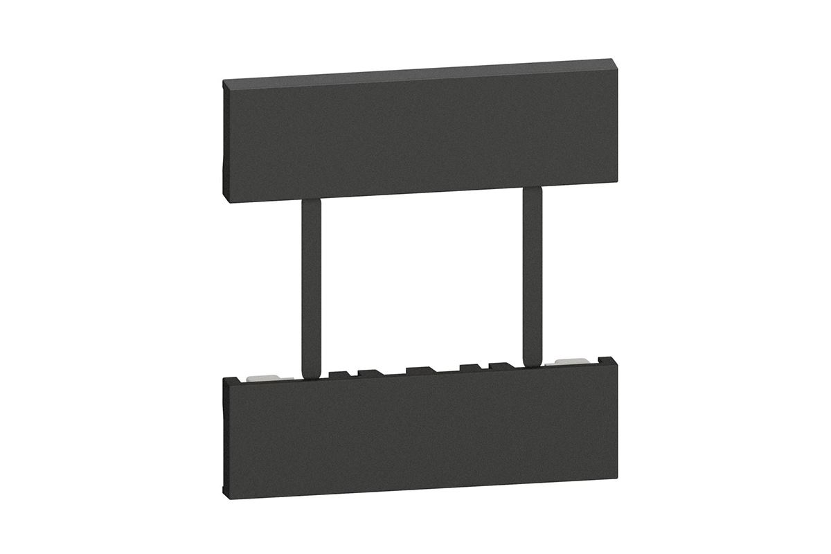 Cubretecla tomacorriente d�plex 3 m�dulos color negro