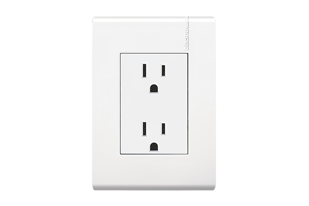 Contacto duplex 2P+T color blanco 