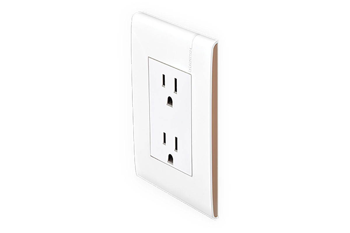 Contacto duplex 2P+T color blanco/moka 
