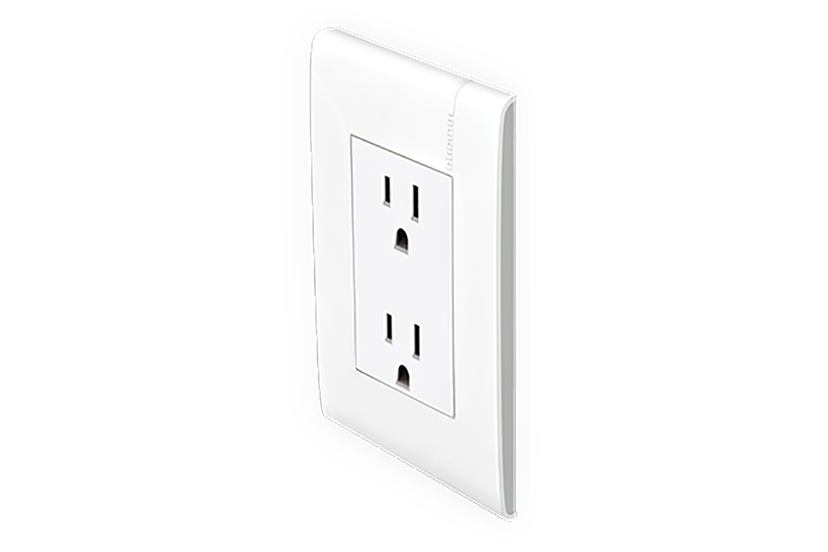 Contacto duplex 2P+T color blanco/luna