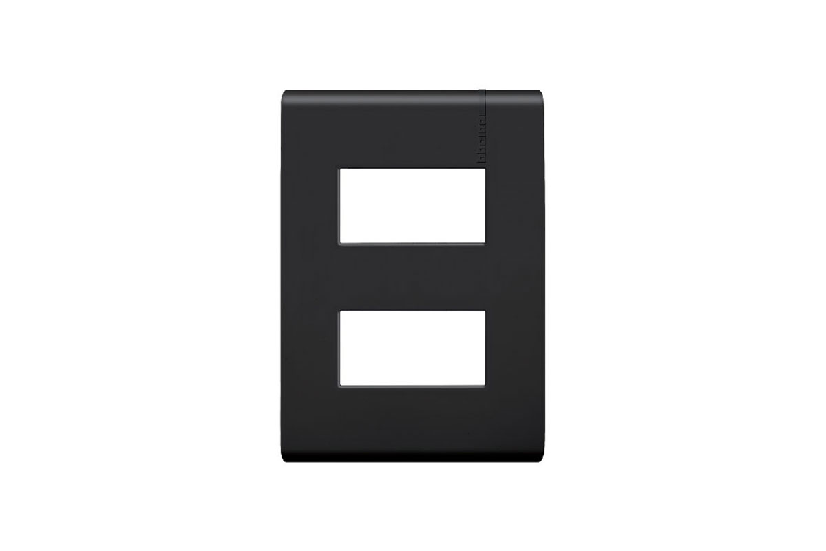 Tapa de 2 mdulos E5N2PTLN Modus PRO color negro 
