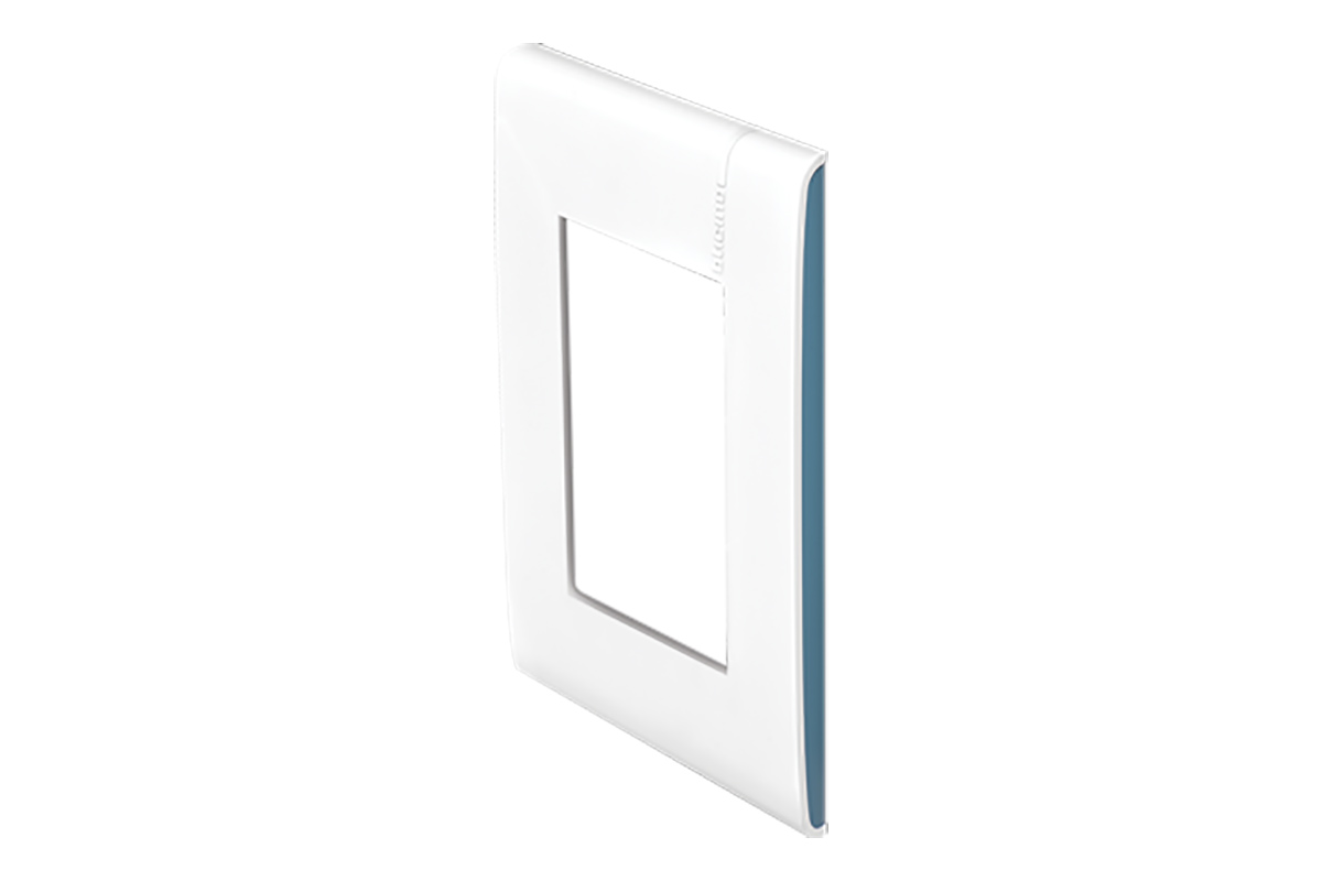 Tapa de 3 mdulos color blanco/aqua 