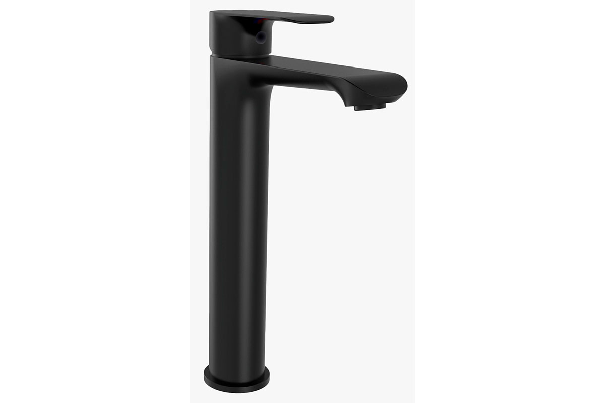 Monomando alto para lavabo  10400-N  acabado negro