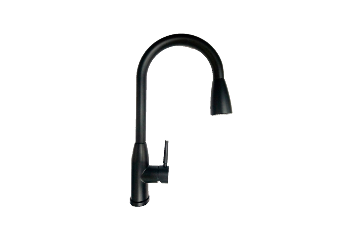 Monomando para fregadero 100177-N color negro mate