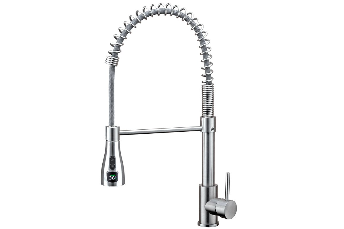 Monomando para fregadero con rociador inteligente 10081i  acabado sat�n