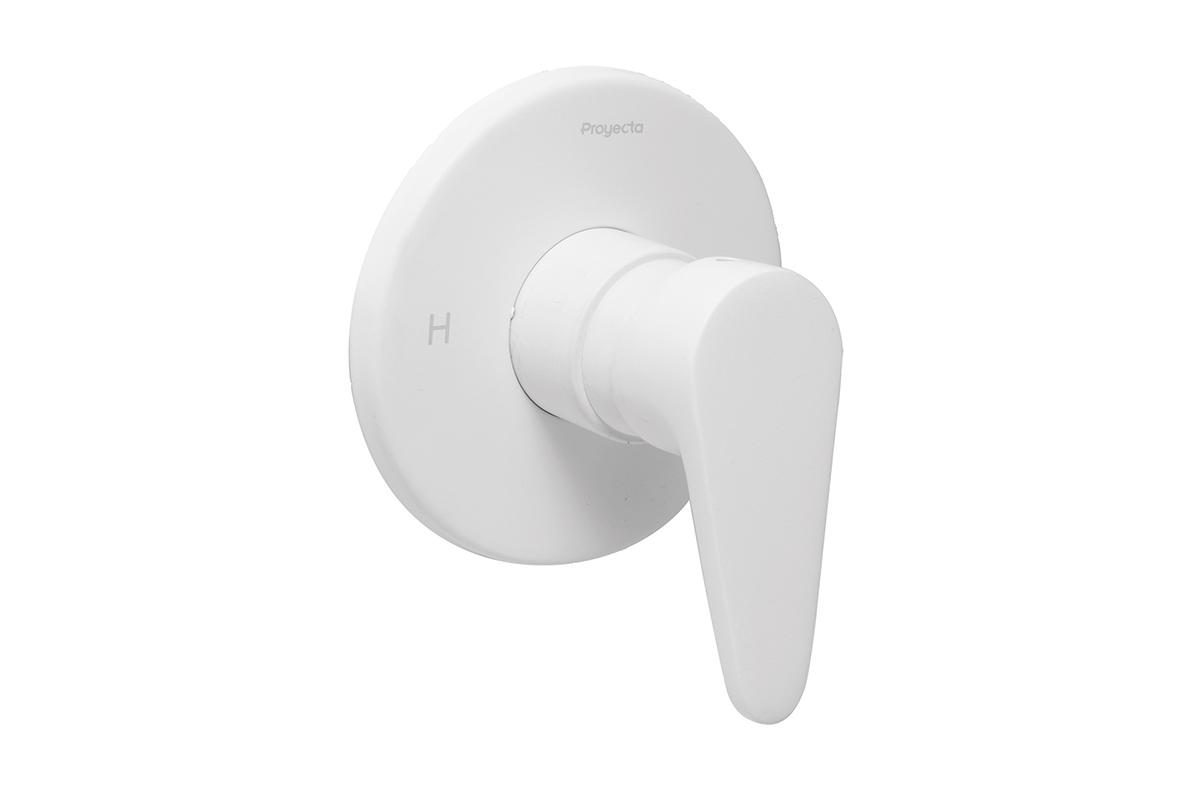 Monomando para regadera MOR-DC-01-B color blanco
