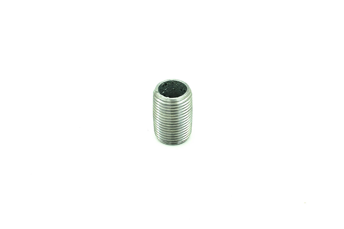 Niple galvanizado 10 mm x rosca corrida 