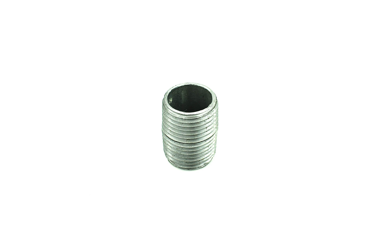 Niple galvanizado 13 mm x rosca corrida 