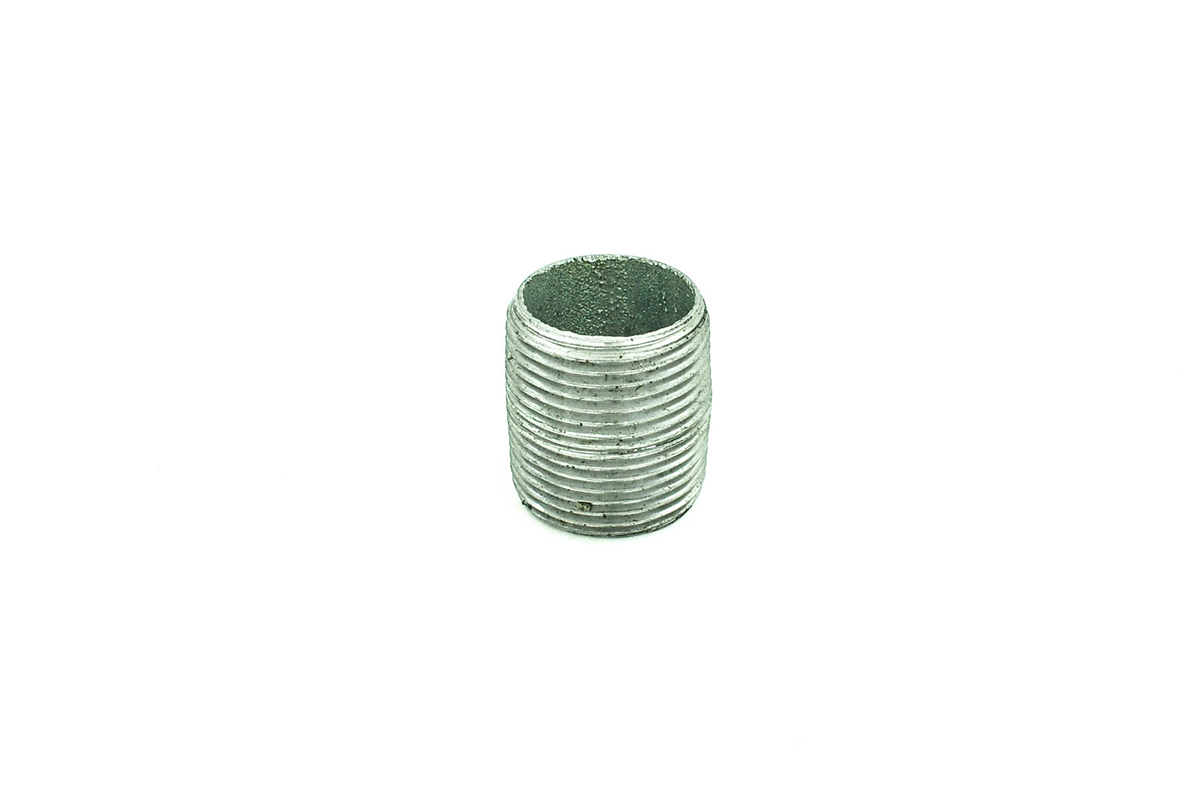 Niple galvanizado 25 mm x rosca corrida 