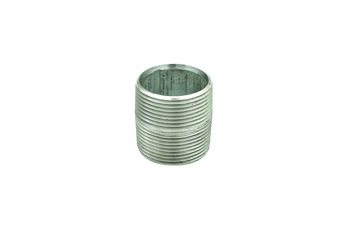 Niple galvanizado 32 mm x rosca corrida 