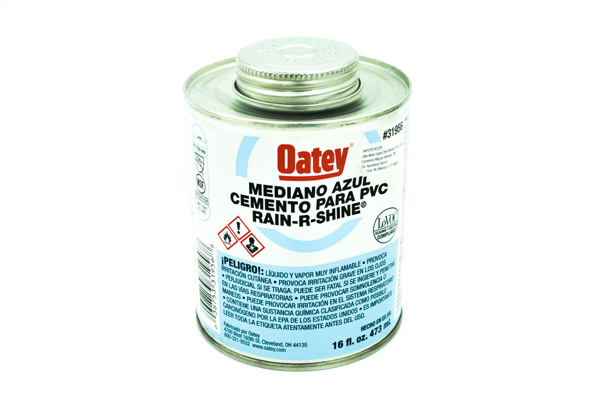 Bote de pegamento PVC azul 473g
