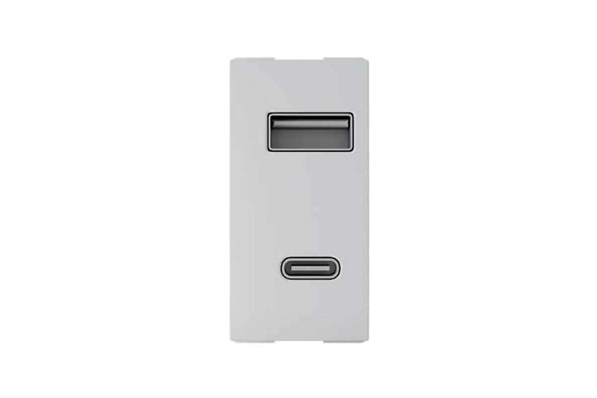 Toma cargador USB A-C Origen N0185.3-BL color blanco 