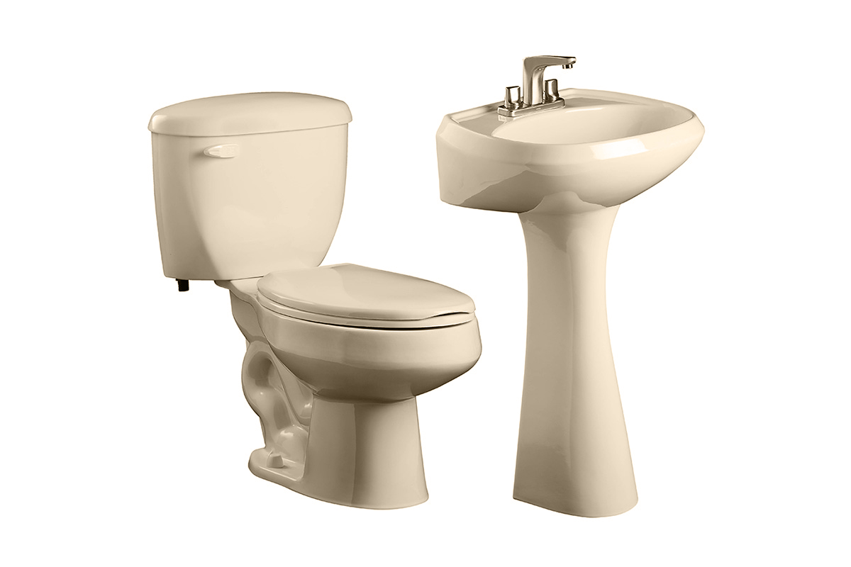Paquete de bao Andromeda inodoro alargado y lavabo color hueso
