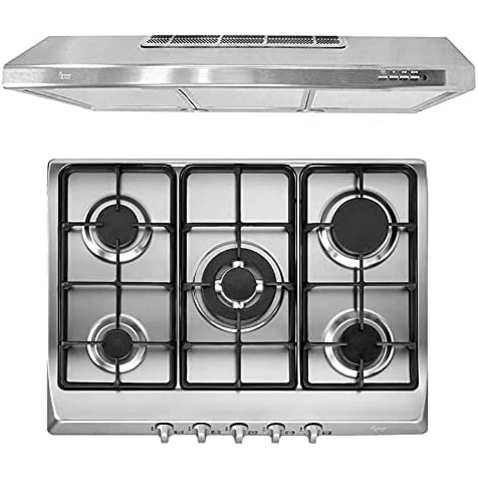 Paquete Duetto Plus 70 parilla y campana de acero inoxidable