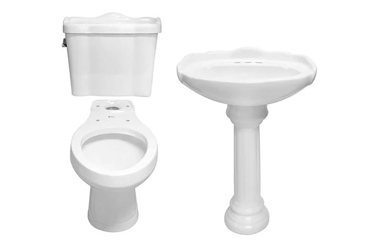 Paquete Oxford alargado color blanco (Inodoro, lavabo y pedestal)