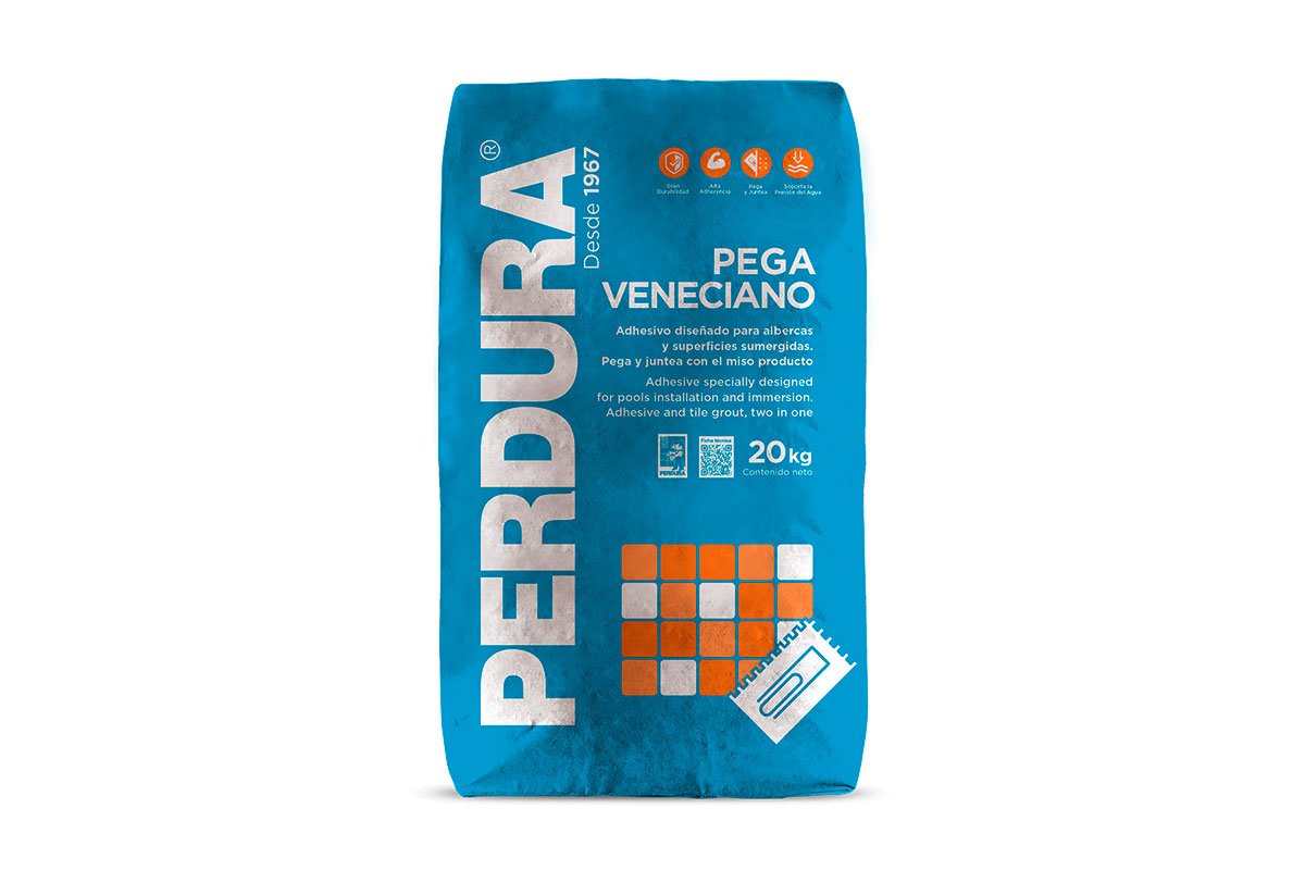Pega Veneciano 20 Kg Azul