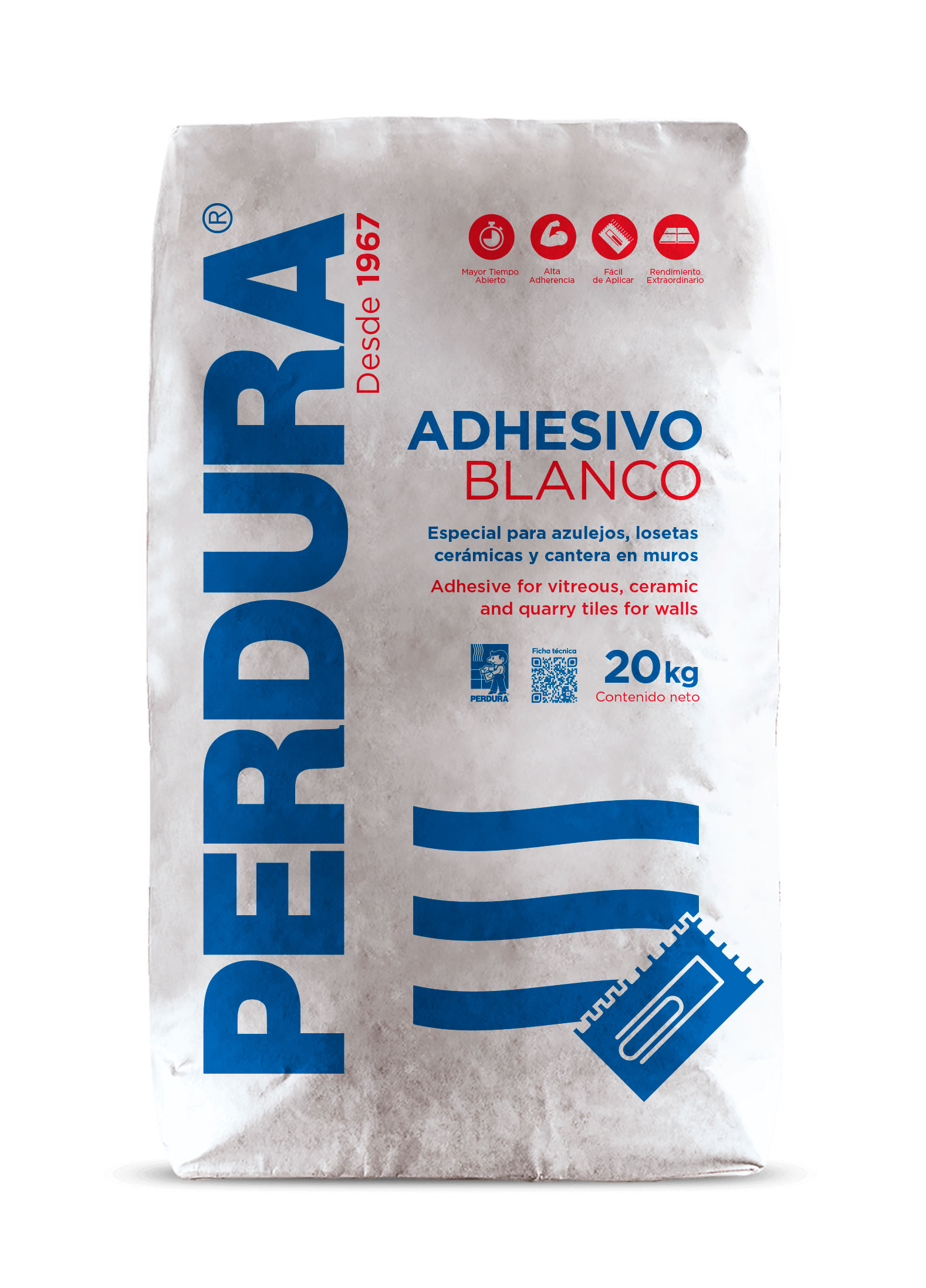 Pegazulejo 20 kg blanco