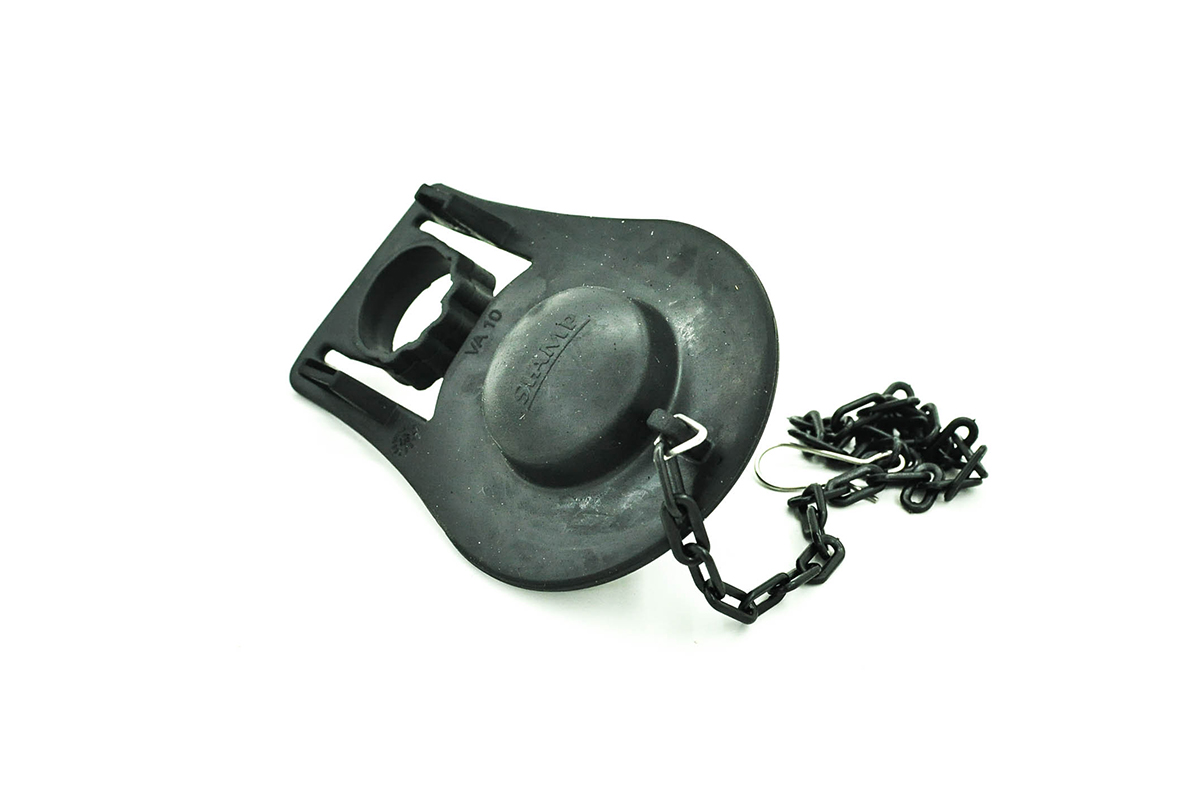 Pera de descarga flexible de una sola pieza con cadena de acero inoxidable 