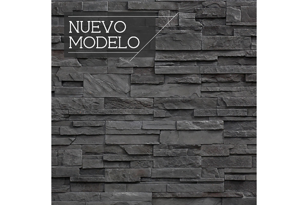 Piedra cultivada Fast set basalto, caja con 1m2