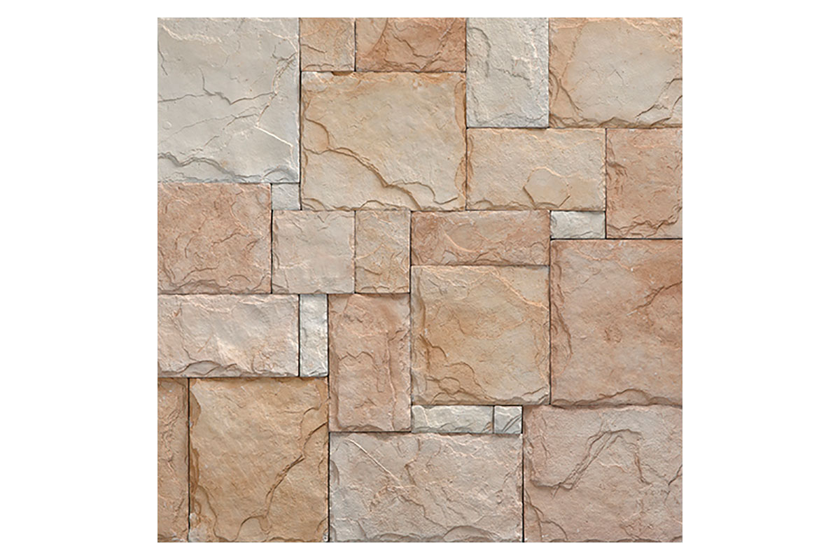 Piedra cultivada castillo Europa beige, caja con 1.20 m2