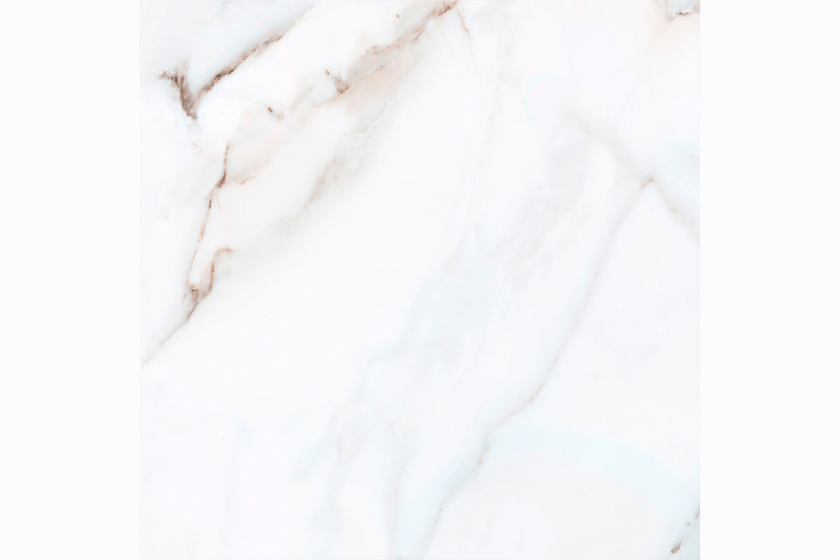 Piso cermico Creel blanco brillante 1A  59.3 x 59.3 cm, caja con 1.41 m2